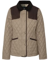 Women's Barbour Keeper Wear Quilted Jacket - Military Brown