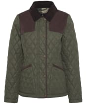 Women's Barbour Keeper Wear Quilted Jacket - Olive