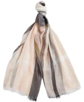 Women's Barbour Maisy Tartan Scarf - Primrose Safari Tartan