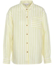 Women's Barbour Annie Long Sleeve Linen Shirt - Sunray Yellow Stripe