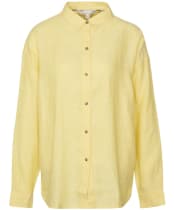 Women's Barbour Hampton Relaxed Fit Linen Shirt - Sunray Yellow
