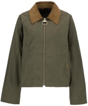 Women's Barbour Catlin Showerproof Jacket - Dusky Green / Ancient Tartan