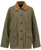 Women's Barbour Averie Showerproof Jacket - Dusky Green / Ancient Tartan
