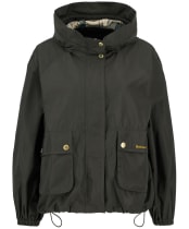 Women's Barbour Mae Showerproof Jacket - Olive / Ancient Tartan