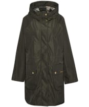 Women's Barbour Una Showerproof Jacket - Olive / Ancient Tartan