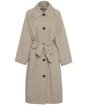 Women's Barbour Garbo Showerproof Trench Coat - Light Sand / Rosemary