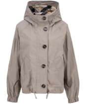 Women's Barbour Bhodi Showerproof Jacket - Dirty Khaki / Safari Tartan