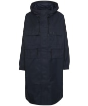 Women's Barbour Evie Showerproof Parka - Dark Navy / Dark Navy