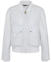 Women's Barbour International Priya Showerproof Bomber Jacket - Silver Birch