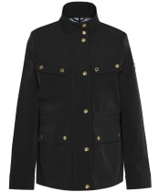 Women's Barbour International Brea Showerproof Jacket - Black / Light Blue