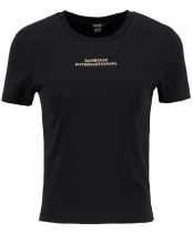 Women's Barbour International Estella T-Shirt - Black