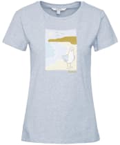 Women's Barbour Merseyside T-Shirt - Light Grey Marl