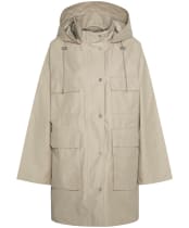 Women's Barbour Khai Waterproof Jacket - Light Sand / Rosemary