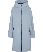 Women's Barbour International Longline Kyra Waterproof Jacket - Light Steel Blue