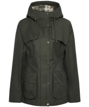 Women's Barbour Dallas Waterproof Jacket - Olive / Ancient Tartan