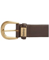 Men's Barbour Clyde Leather Belt - Chocolate