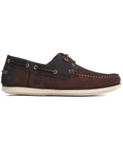 Men's Barbour Wake Boat Shoe - Brown / Navy