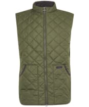 Men's Barbour Chesterwood Quilted Gilet - Dark Moss / Classic Tartan