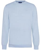 Men's Barbour Pima Cotton Crew Neck Sweater - Ocean Sky