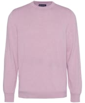 Men's Barbour Pima Cotton Crew Neck Sweater - True Pink