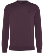 Men's Barbour Pima Cotton Crew Neck Sweater - Burnt Heather