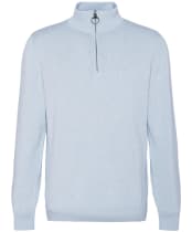 Men’s Barbour Cotton Half Zip Sweater - Ocean Sky