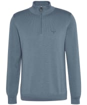Men’s Barbour Cotton Half Zip Sweater - Vintage Teal