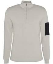 Men's Barbour International Blades Cotton Half Zip Jumper - Mist