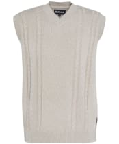 Men's Barbour Navar Knitted Vest - Washed Stone
