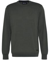 Men's Barbour Bayfield Knitted Crew Jumper - Mid Olive
