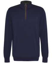Men's Barbour Bayfield Knitted Half Zip Jumper - Navy