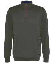 Men's Barbour Bayfield Knitted Half Zip Jumper - Mid Olive