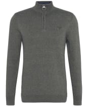 Men's Barbour Cotton Tainsbury Half Zip Sweater - Olive