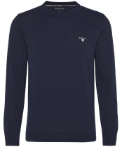 Men's Barbour Lingwood Compact Cotton Crew Sweater - Navy