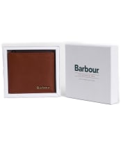 Men's Barbour Lunan Leather Billfold Wallet - Brown
