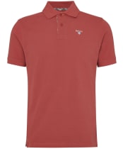 Men's Barbour Tartan Pique Polo Shirt - Red Spice