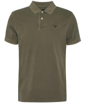 Men's Barbour Washed Sports Polo Shirt - Light Sage