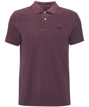 Men's Barbour Washed Sports Polo Shirt - Burnt Heather