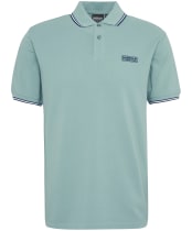 Men's Barbour International Evan Tipped Polo Shirt - Granite Green