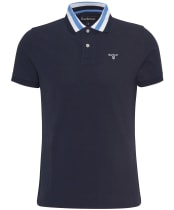 Men's Barbour Hawkesmoor Tipped Tailored Fit Polo Shirt - Navy
