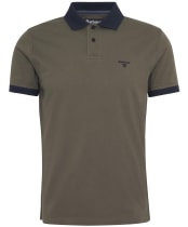 Men's Barbour Lynmouth Tipped Tailored Fit Polo Shirt - Uniform Green