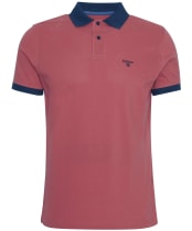 Men's Barbour Lynmouth Tipped Tailored Fit Polo Shirt - Red Spice