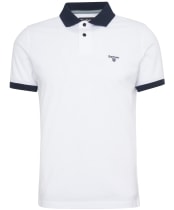 Men's Barbour Lynmouth Tipped Tailored Fit Polo Shirt - White