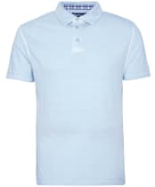 Men's Barbour Drayton Linen Tailored Fit Polo Shirt - Pale Sky