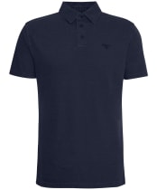 Men's Barbour Drayton Linen Tailored Fit Polo Shirt - Navy