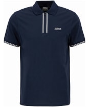Men's Barbour International Ollie Twin Tipped Placket Polo - Navy