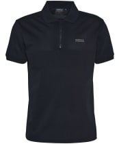 Men's Barbour International Chapter Jacquard Texture Polo - Black