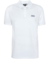 Men's Barbour International Lightweight Pique Essential Polo Shirt - White