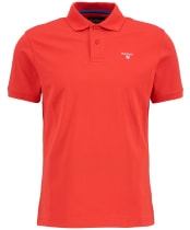 Men's Barbour Active Tailored Fit Polo Shirt - Risk Red