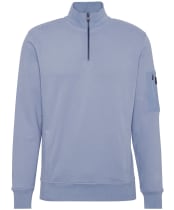 Men's Barbour International Ewan Half Zip Funnel Neck - Washed Blue